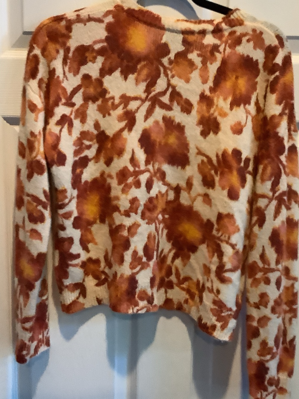 CeCe Cream Sweater with Autumn Floral Print - Picture 8 of 10
